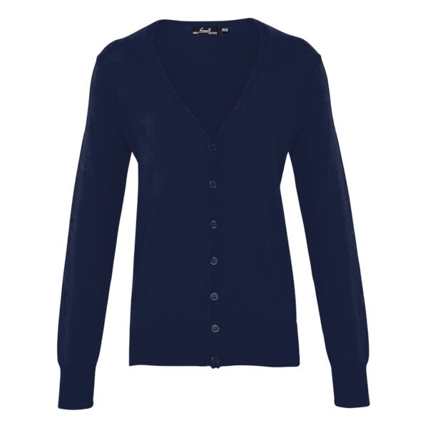 Premier Ladies Cotton Acrylic V Neck Cardigan Thumbnail