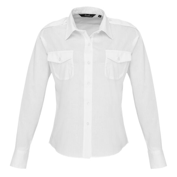 Premier Ladies Long Sleeve Pilot Shirt Thumbnail